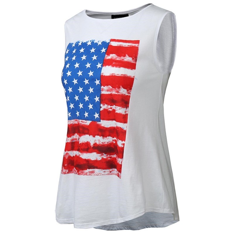 Independence Day Sleeveless Flag Printed Tank Top