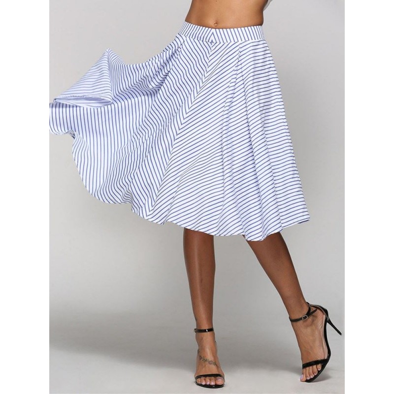 Best Seller Striped A-Line Skirt