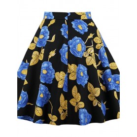 A-Line Floral Print Women's Skirt