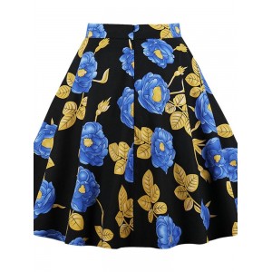 A-Line Floral Print Women's Skirt