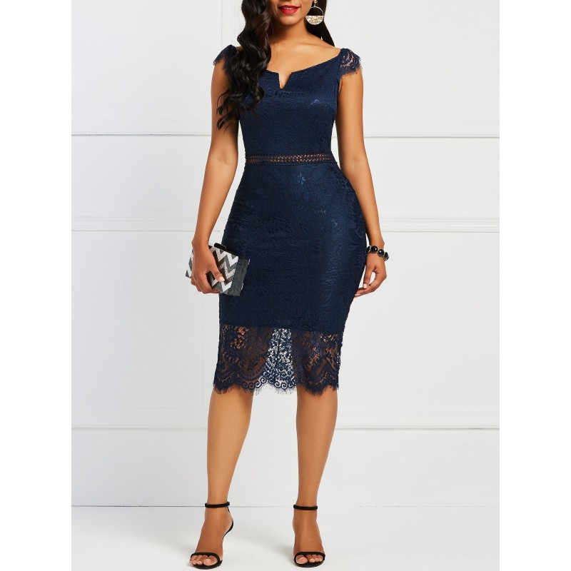 Blue Fashion Sexy Bodycon Dress