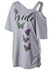 Butterfly&Letter Printed Loose Short T-shirt