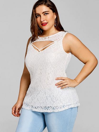 Big Code Lace Sleeveless Women's T-shirt