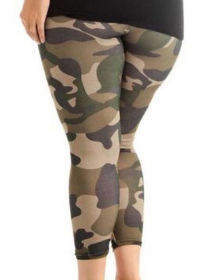 Polyester Camouflage Printed Leggings