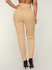 Women's Pure Color High Waist Slim Pants