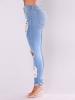 Hole Wron Plain Women's Jeans