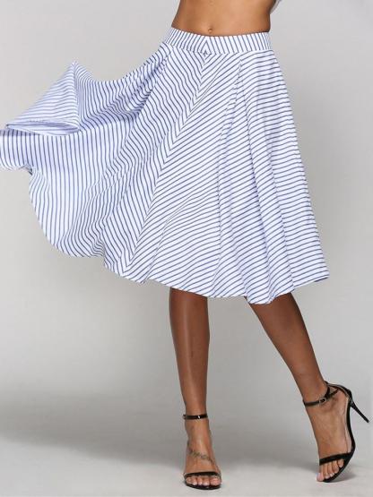 Best Seller Striped A-Line Skirt