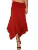 Women's Pure Color Pleated Irregualr Skirt